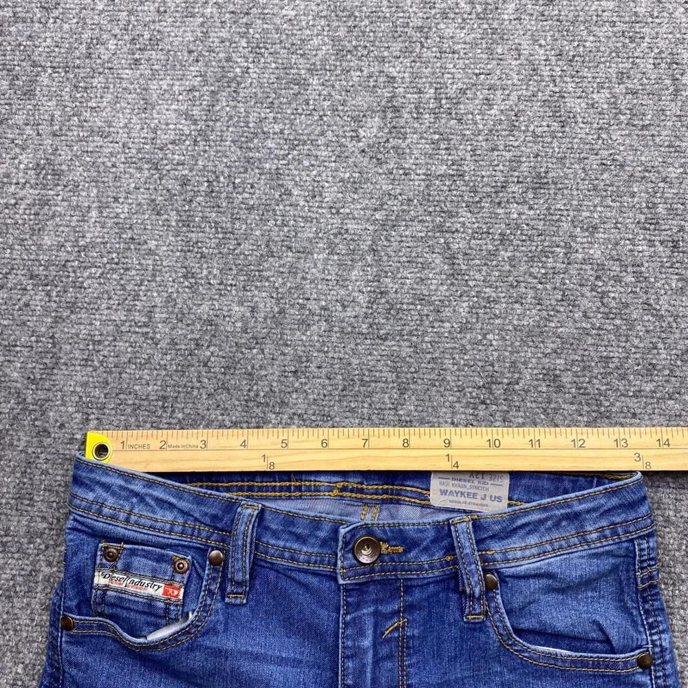Diesel Kid Waykee J US Regular Straight Leg Blue Stretch Jeans Size 12Y